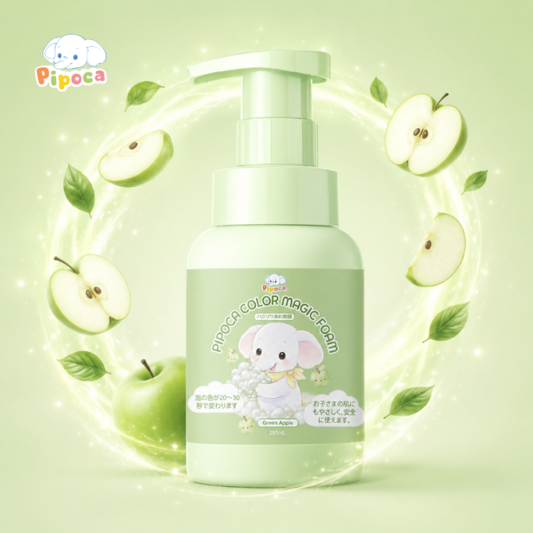 Bọt rửa tay đổi màu Pipoca Color Magic Foam Green Apple